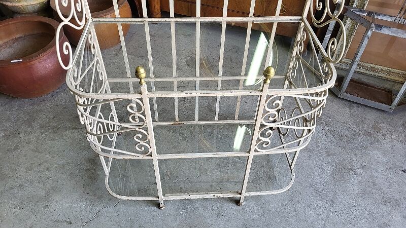 Etagere boulangere ancienne en fer forge a 5 niveaux