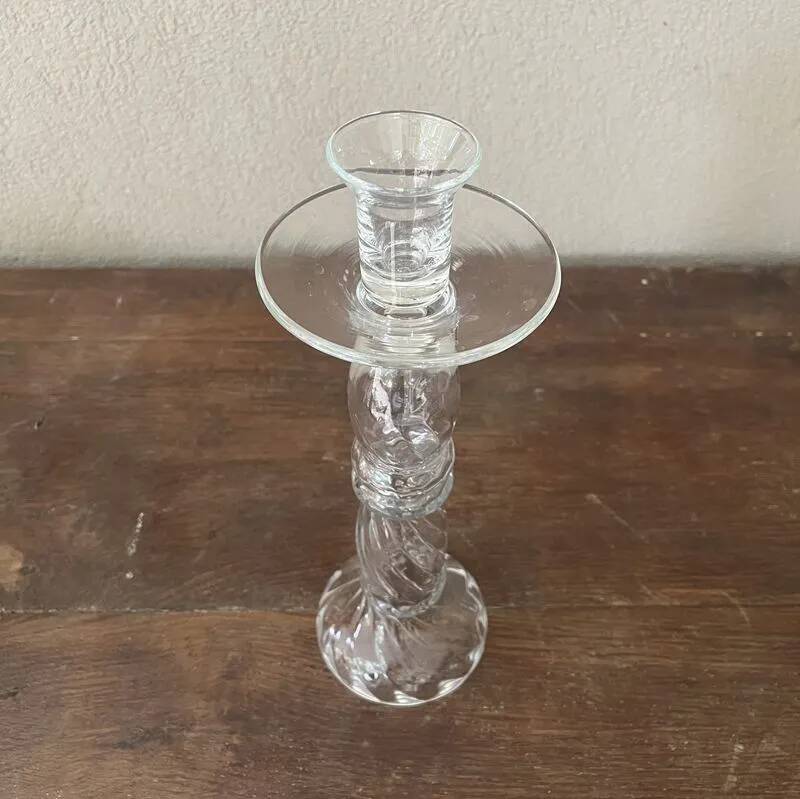 Glass candlestick