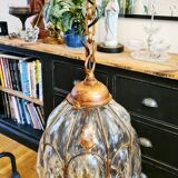 Murano glass hand-blown pendant light, mid-20th century