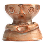 Handcrafted anthropomorphic egg cup or candle holder
