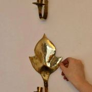 Pair of mid-century Swedish brass sconces