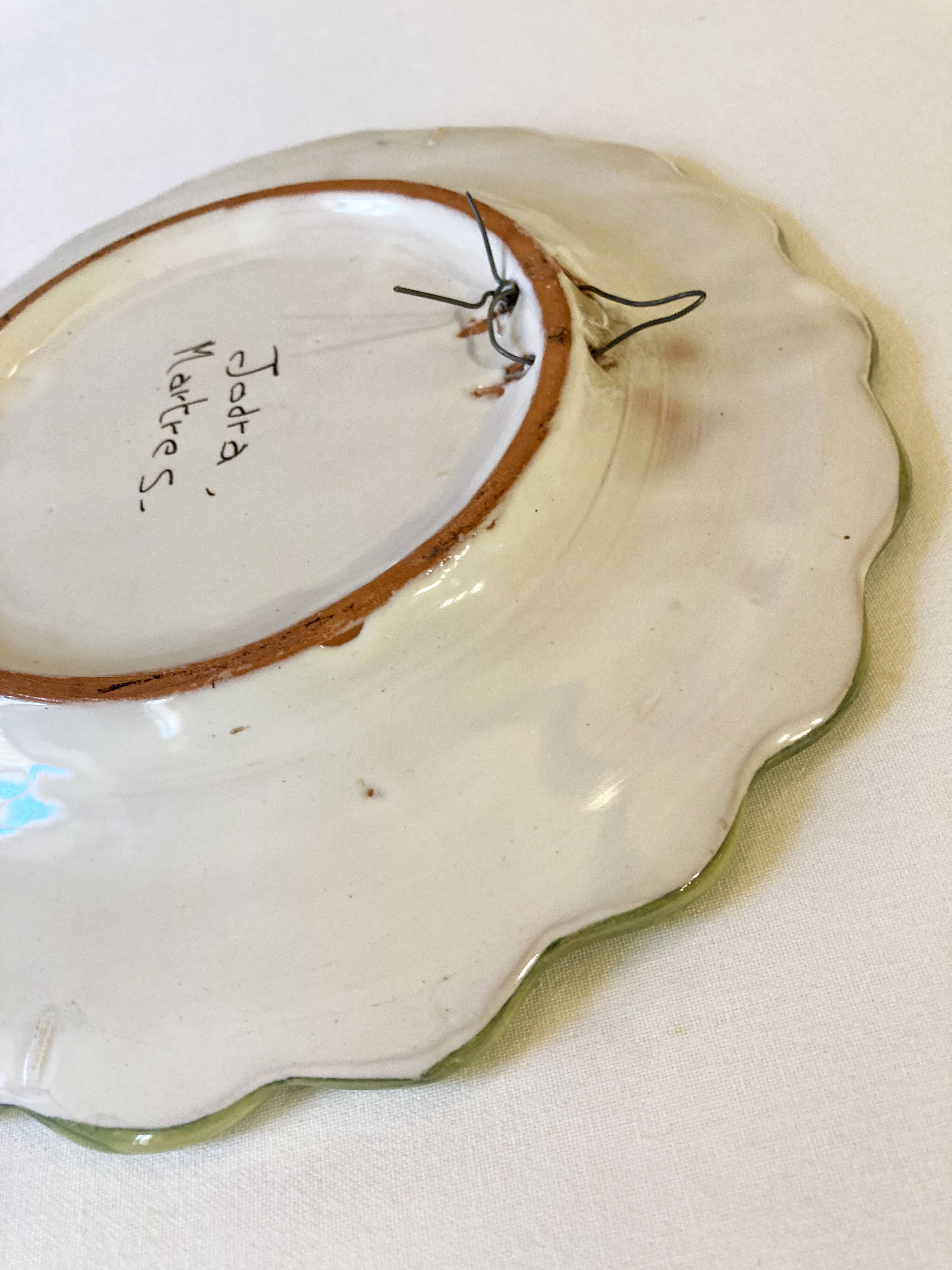 Decorative plate, Martres-Tolosane earthenware