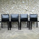Vintage CAB 412 chairs, Mario Bellini design for Cassina, set of 4