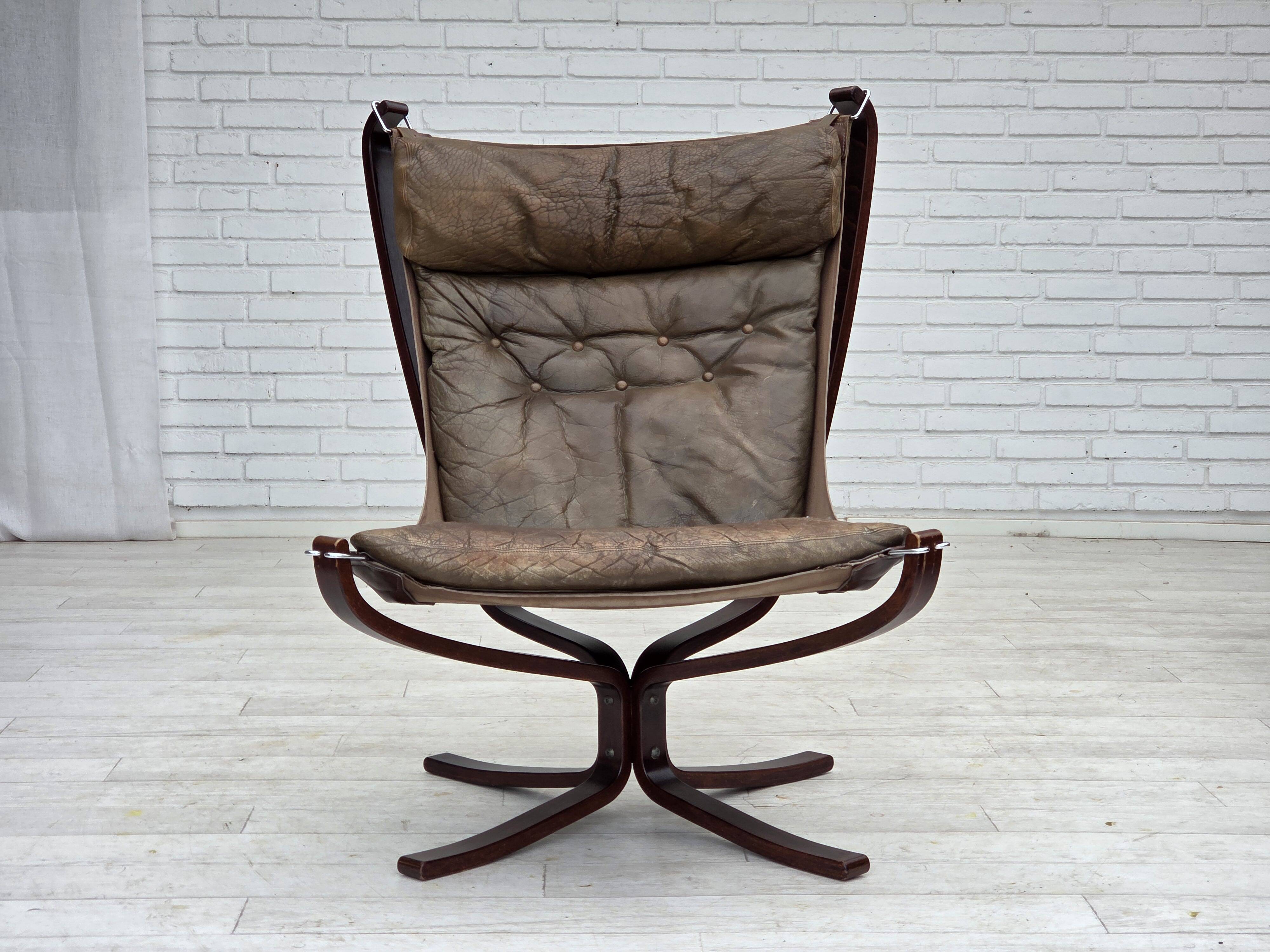 1970s, Norwegian design by Sigurd Ressel, armchair model "Falcon".