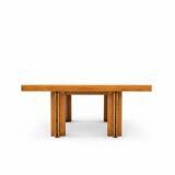 Wooden Quatour Table attributed to Carlo Scarpa for Gavina, Italy, 1973