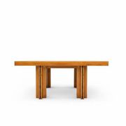 Wooden Quatour Table attributed to Carlo Scarpa for Gavina, Italy, 1973