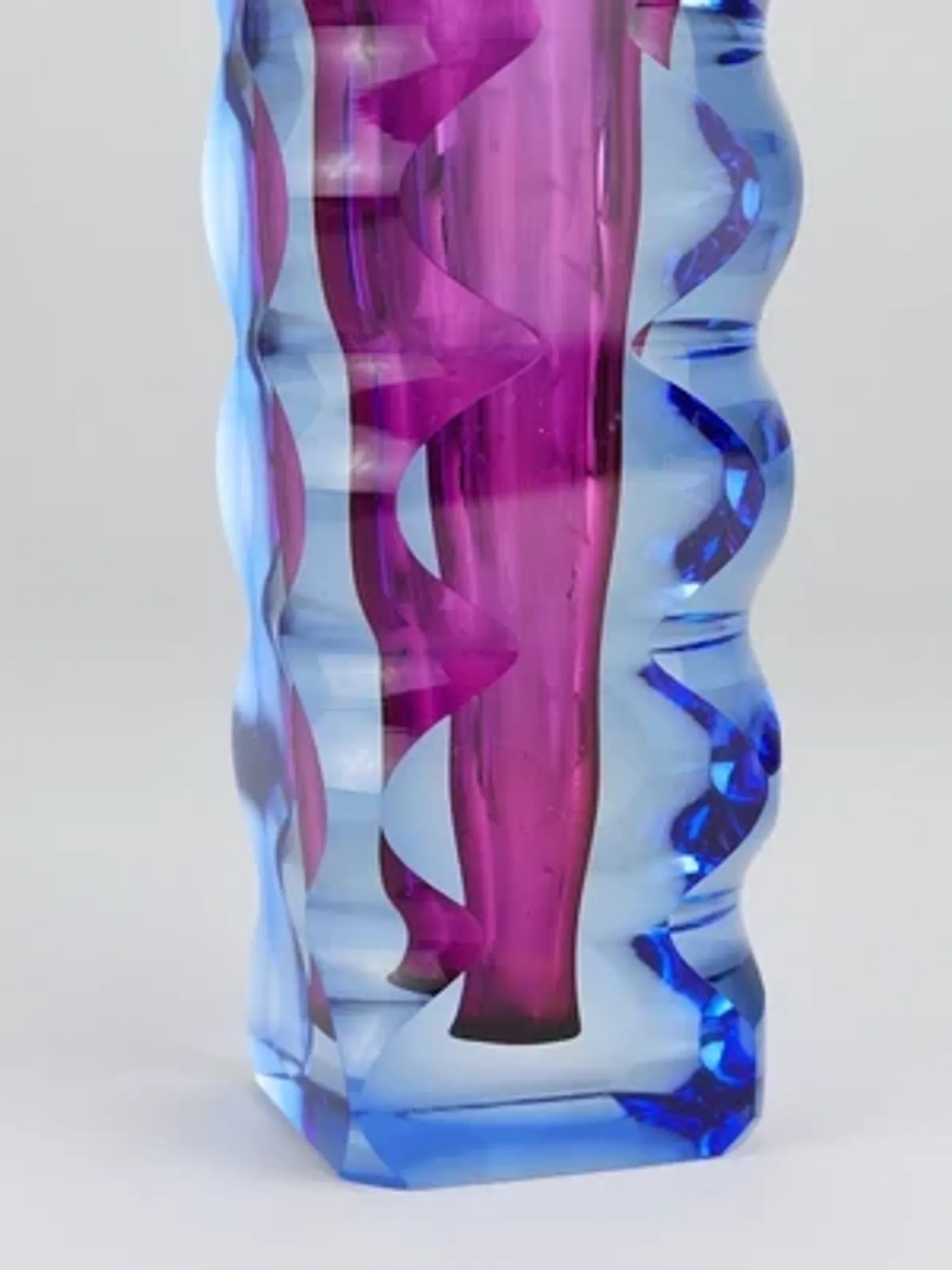 Oldrich Lipsky art glass studio vase, Atelier Exbor, Czechoslovakia, 1960s