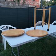 Chariot, desserte pliante Jens Quistgaard Dansk Lazy Susan, Danemark 1970