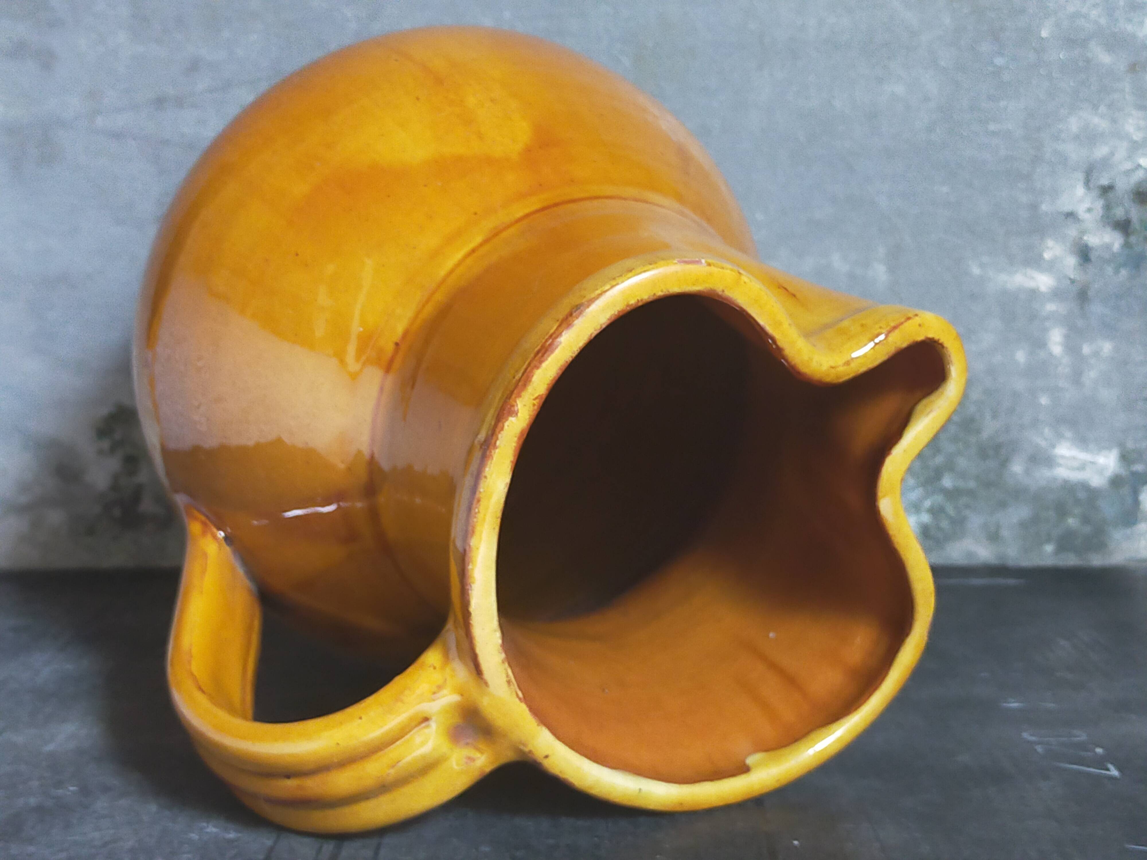 XXL pitcher vintage Provencal pottery from Salernes