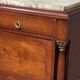 Empire-style bedside table in mahogany