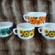 5 vintage cups in Arcopal/Lotus