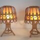 Paire de lampes de chevet en bambou