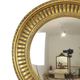 Large Round Wooden Butler Mirror Convex Mirror Witch's Eye Gold