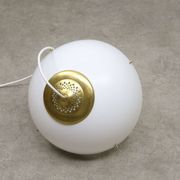 Italian Space Age Pendant in Brass and Plexiglass, 1970s
