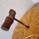 Ceramic cheese board with bamboo handle
