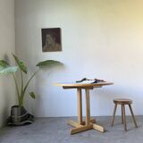 80s round beech table