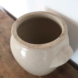 Off-white ancient sandstone pot