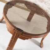 Table basse vintage en rotin