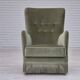 1970s, Danish armchair, velour, beech wood, original excellent condition.