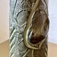 Longiline vase with stylised brutalist decoration, in the style of Ballesti.