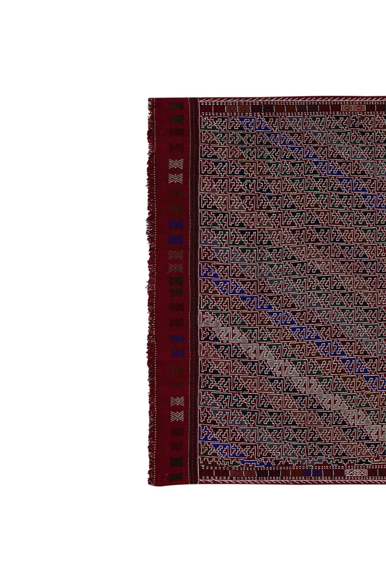 Vintage Turkish kilim, handwoven, 166x240 cm.