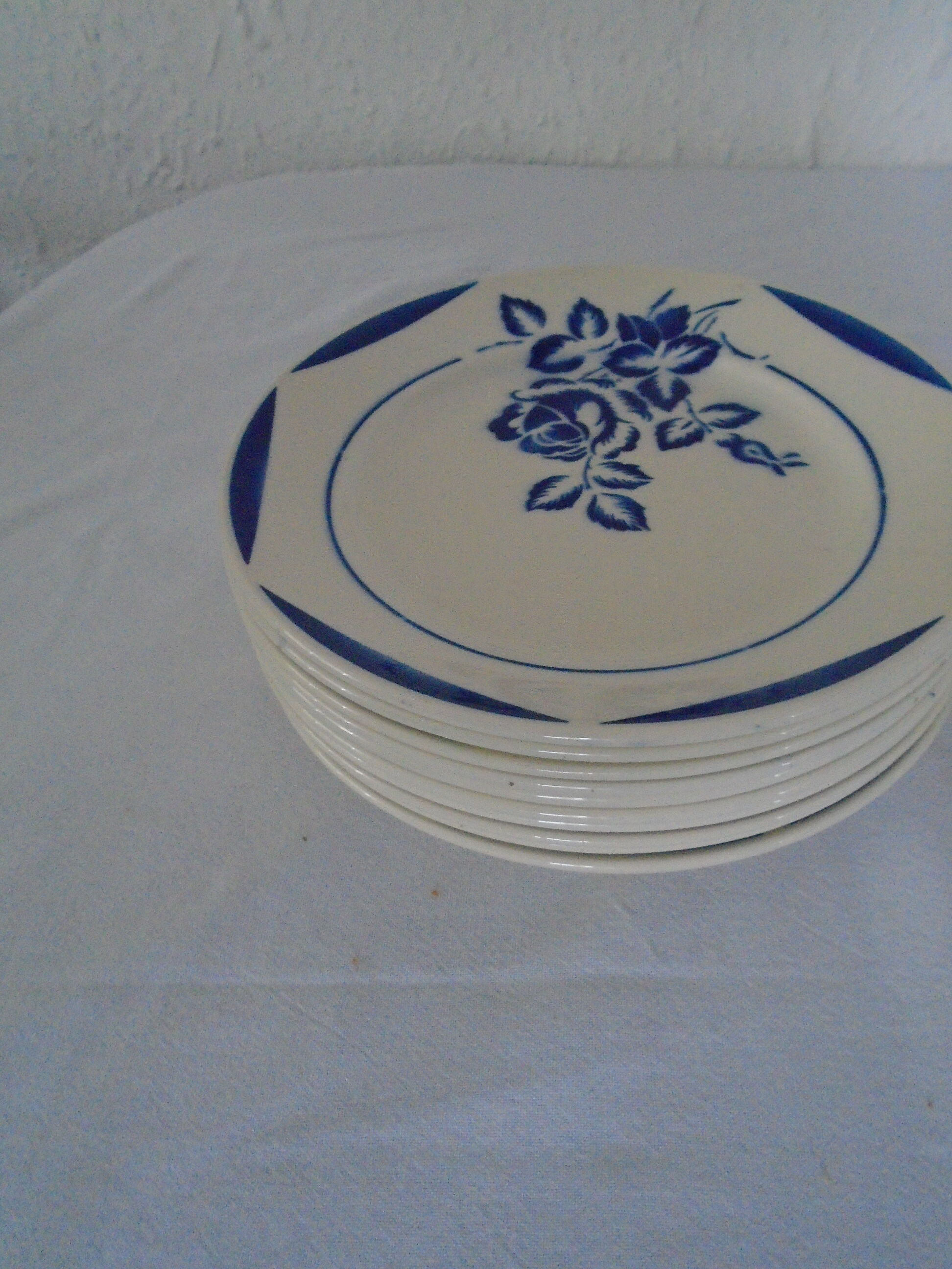 Set de 20 assiettes modèle versailles anciennes 10 plates et 10 creuses badonviller fb