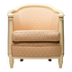 Fine Art Deco Bergère Club Chair Hollywood Regency Style Damask