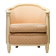 Fine Art Deco Bergère Club Chair Hollywood Regency Style Damask
