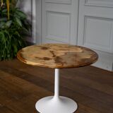 Onyx side table with tulip base