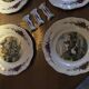Ensemble de 6 assiettes plates & 6 portes couteaux Obernai