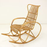 Mid-century rattan rocking chairs, 1960's
