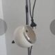 Vintage Italian floor lamp – 2 cream spots – 1970s Reggiani style