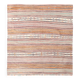 Pinstriped Pattern Vintage Kilim Rug, 201x227Cm