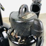 Large black enamelled factory lamp by elektrovit