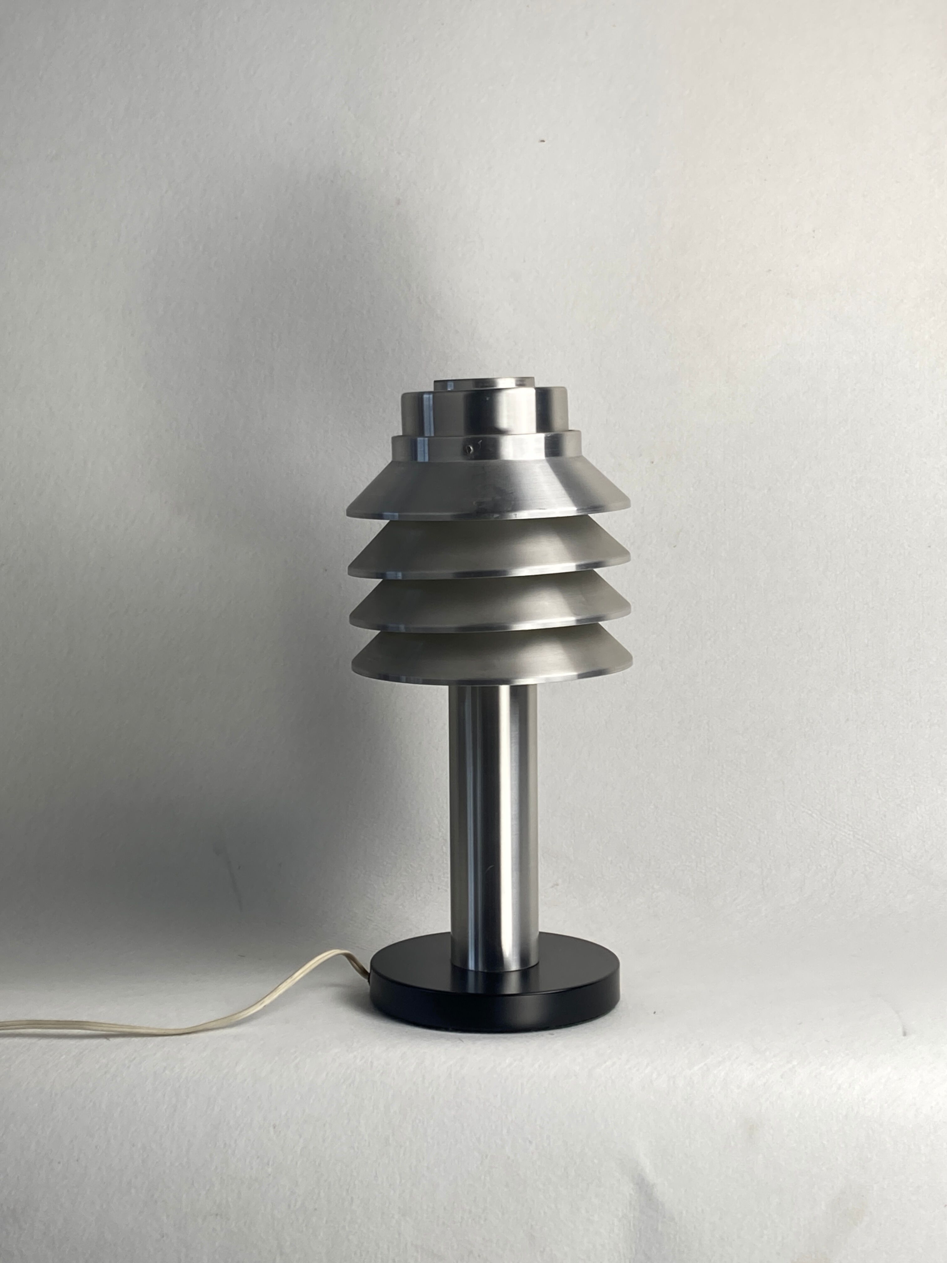 Space age aluminum mushroom dome lamp by Hans Agne Jakobsson for Markaryd, Sweden 1960s