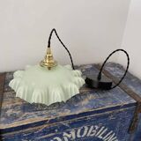 Vintage green opaline pendant light