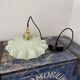 Vintage green opaline pendant light
