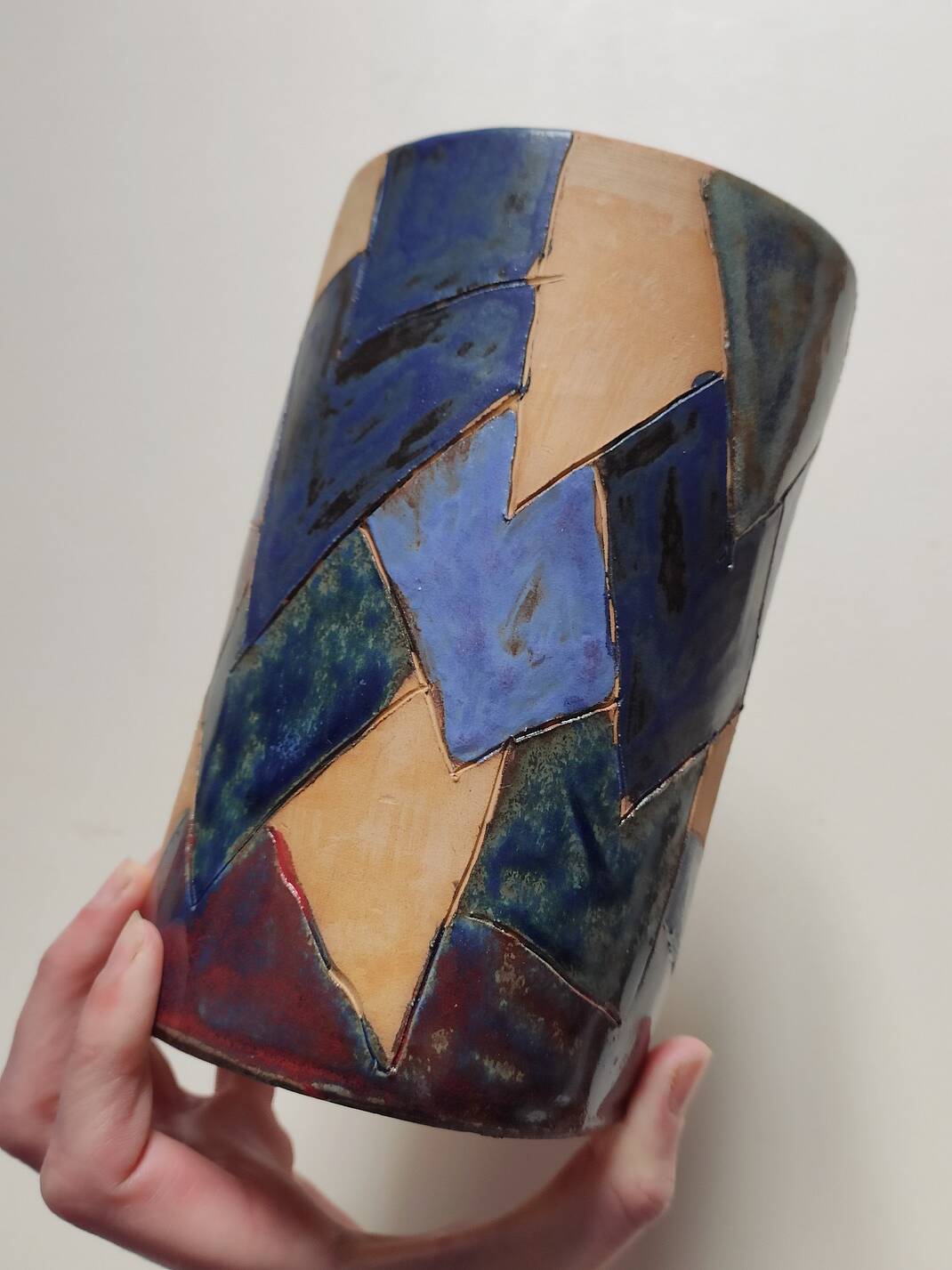 Vase céramique "Arlequin" artisanale