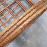 Vintage rattan pretzel armchair