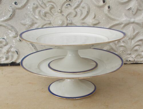 Old pair of Limoges Porcelaine compotiers
