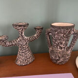 Vase and candle holders Fat Lava vintage