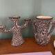 Vase and candle holders Fat Lava vintage