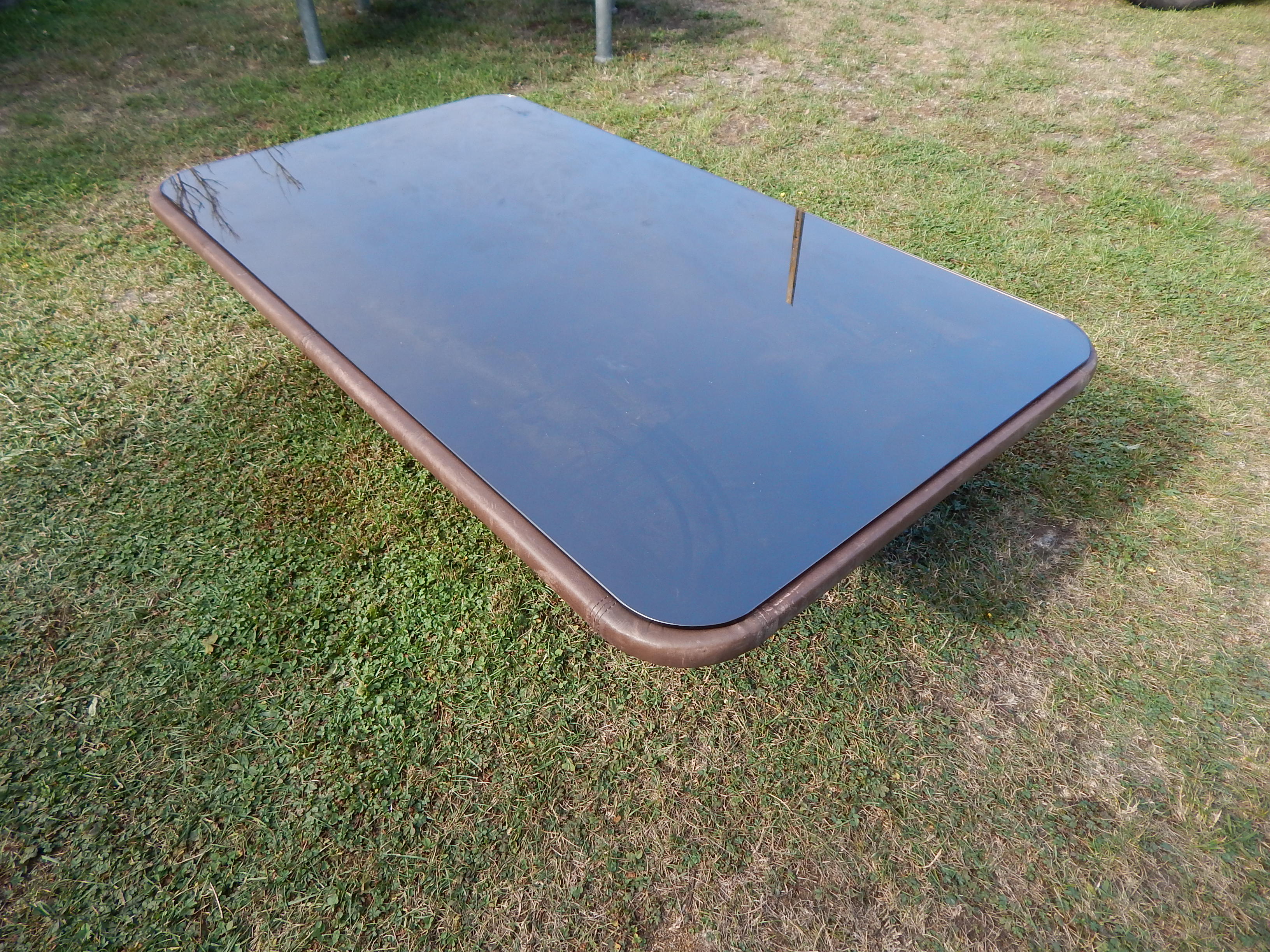 Leather rectangle coffee table by De Sede 1980