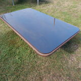 Leather rectangle coffee table by De Sede 1980