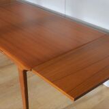 Rectangular Scandinavian extendable teak table
