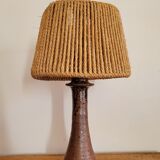 Stoneware and rope lamp