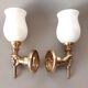 Pair of bronze and gilded brass sconces by John Devoluy 1950.