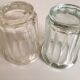 Pair of pots to jams in glass fluted on foot early 20th e