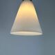 Suspended light fixture in frosted glass and wood by Philips 1950
