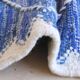 Tapis de couloir bleu